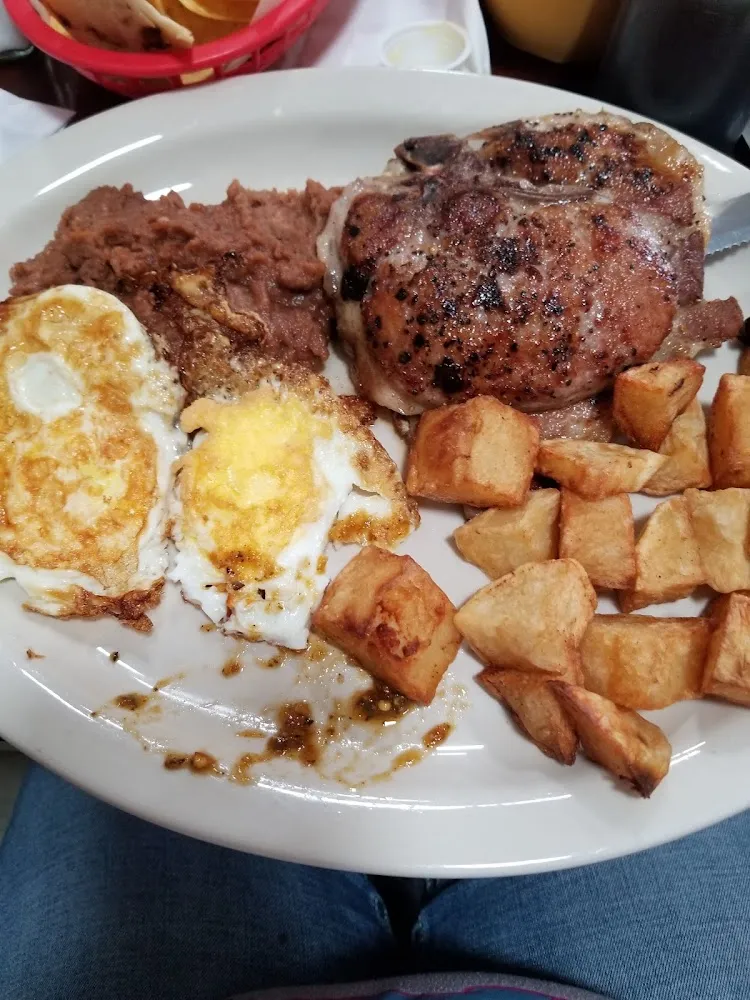 Pork Chops and Eggs